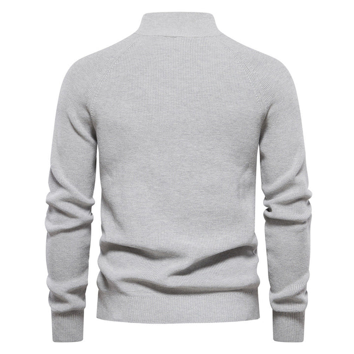 Men’s Sweater | Stand Collar Quarter Zip