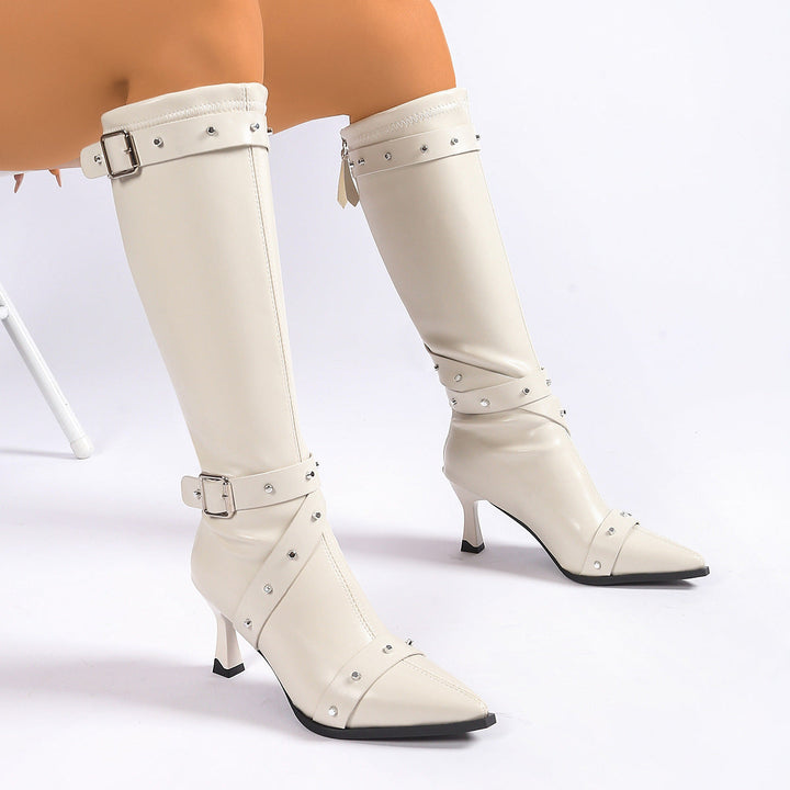 Boots For Women | Buckle Strap Pointed Toe