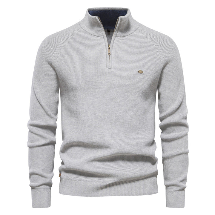 Men’s Sweater | Stand Collar Quarter Zip