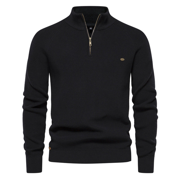 Men’s Sweater | Stand Collar Quarter Zip