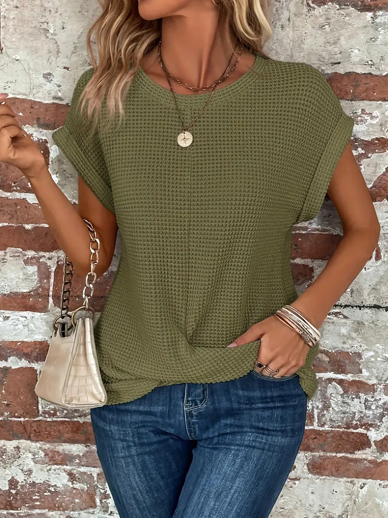 Women’s Top | Waffle Textured Knit