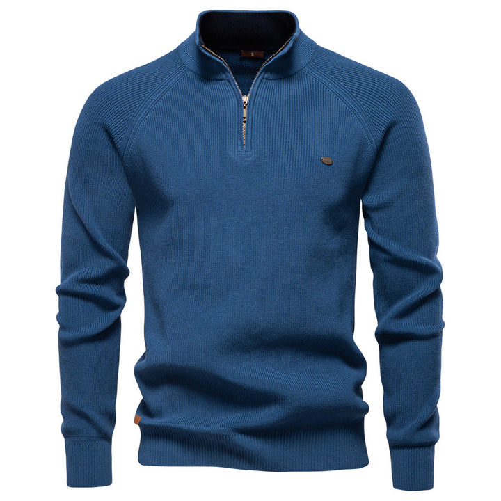 Men’s Sweater | Stand Collar Quarter Zip