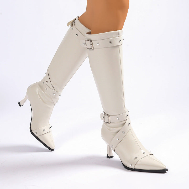 Boots For Women | Buckle Strap Pointed Toe