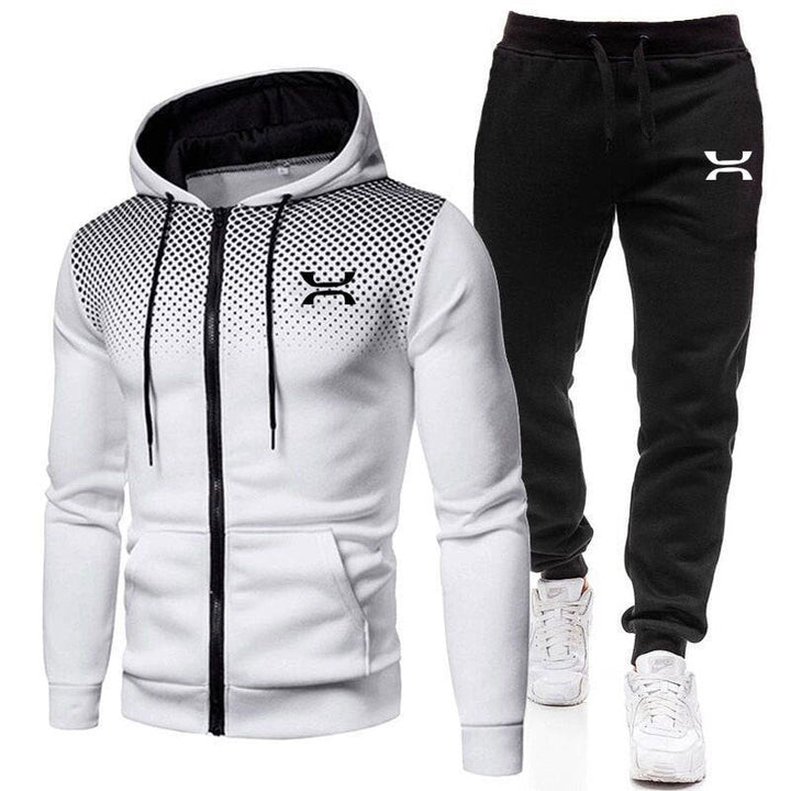 Men’s Two-Piece Set | Hooded Jacket Cuffed Pants
