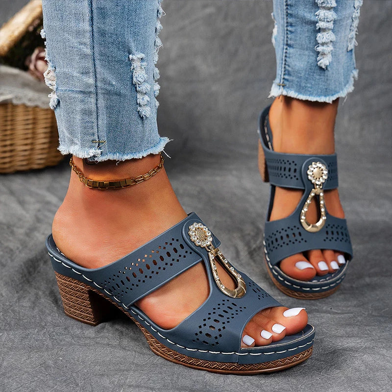 Sandals For Women | Detailed Open-Toe Wedge