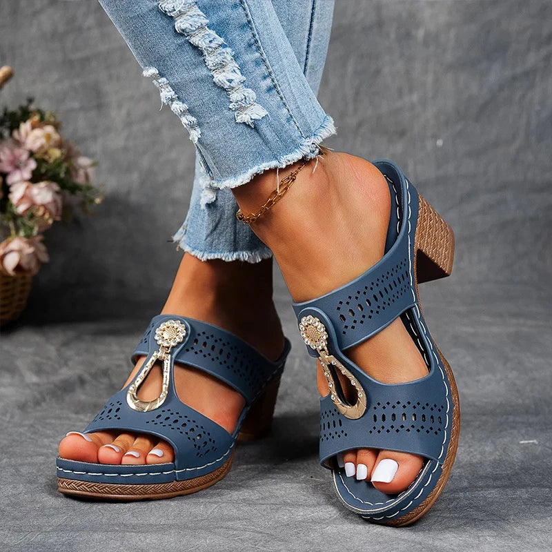 Sandals For Women | Detailed Open-Toe Wedge