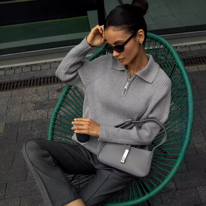 Women’s Sweater | Quarter-zip Neckline