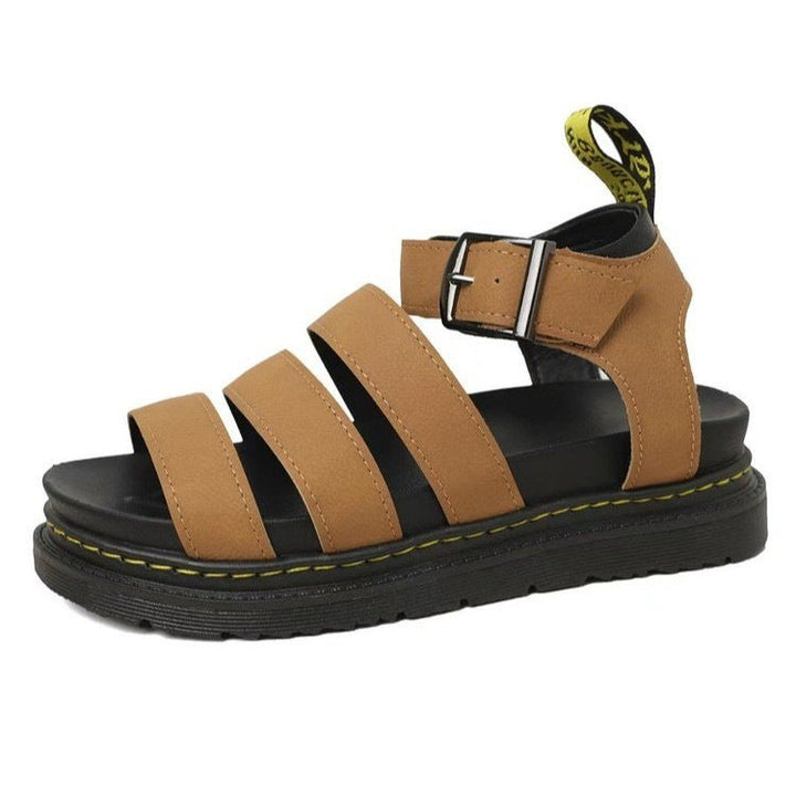 Sandals For Women | Triple Front Straps Ankle Buckle