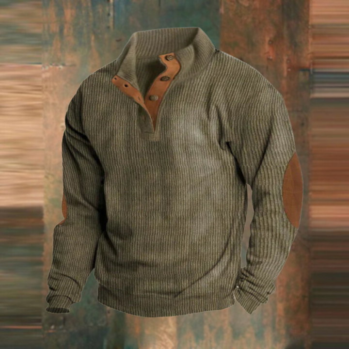 Men's Sweater | Button Collar Knit