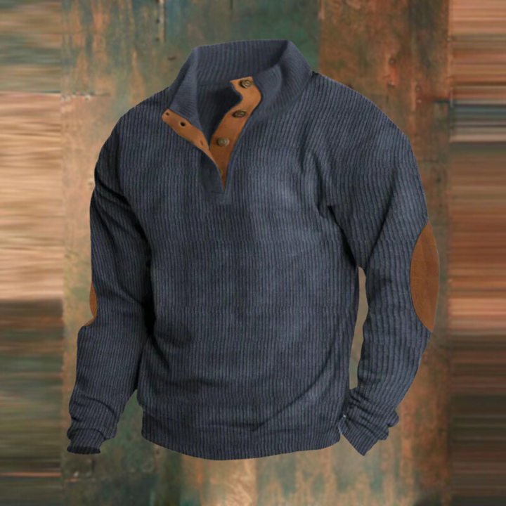 Men's Sweater | Button Collar Knit