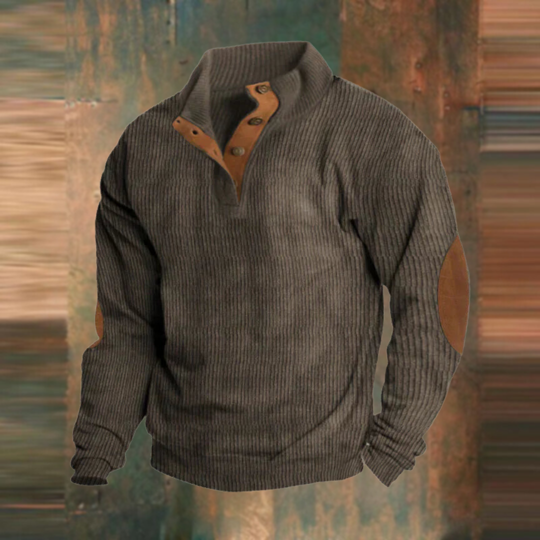 Men's Sweater | Button Collar Knit