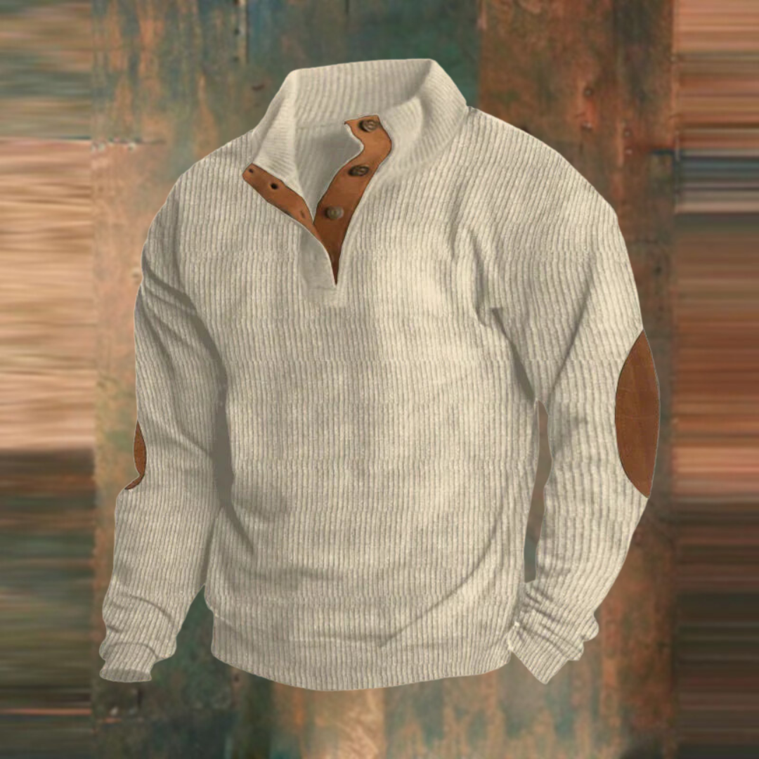 Men's Sweater | Button Collar Knit