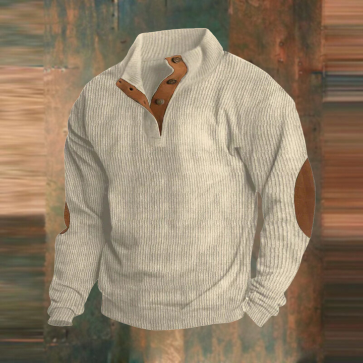Men's Sweater | Button Collar Knit