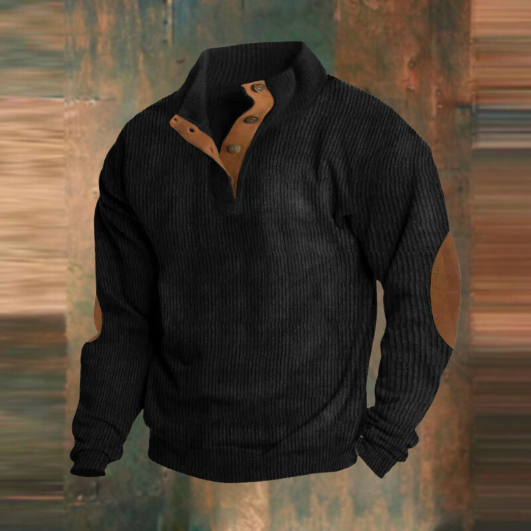 Men's Sweater | Button Collar Knit