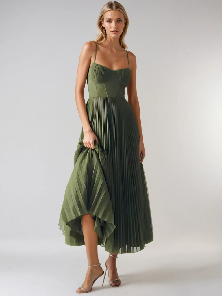 Women’s Dress | Pleated Sleeveless Maxi