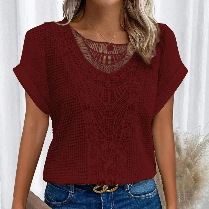 Women's Blouse | Crochet-Style Decorative