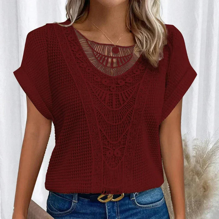 Women's Blouse | Crochet-Style Decorative