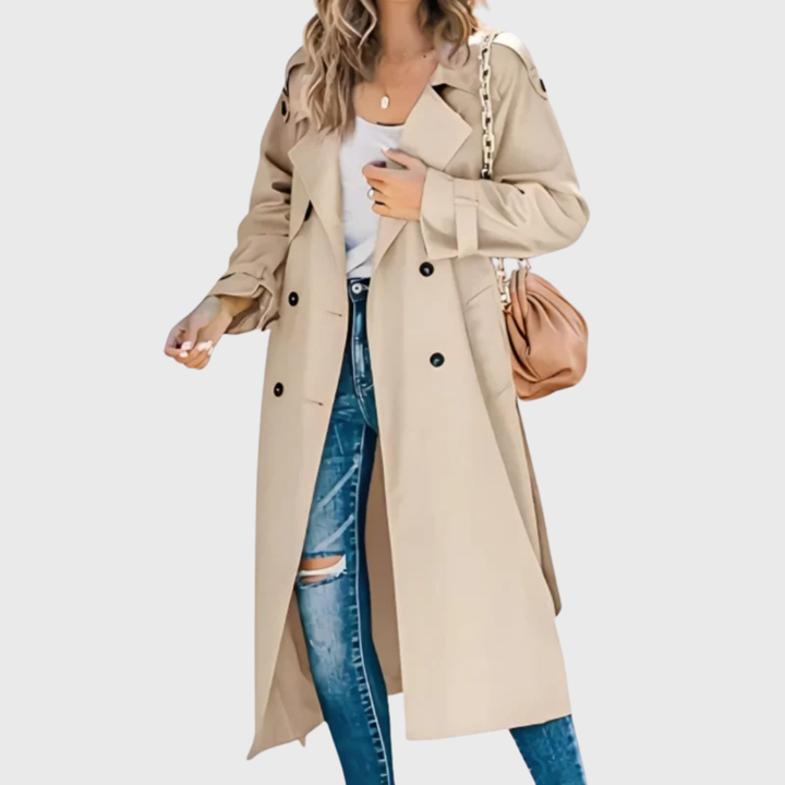 Women’s Coat | Double Breasted Longline Trench