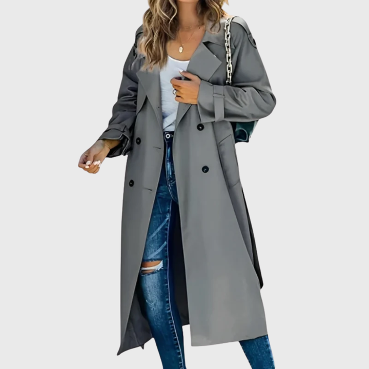 Women’s Coat | Double Breasted Longline Trench
