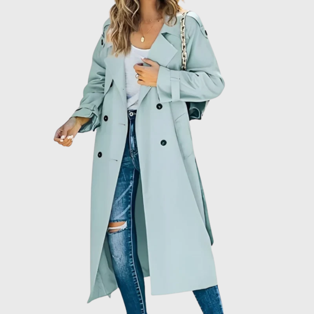 Women’s Coat | Double Breasted Longline Trench