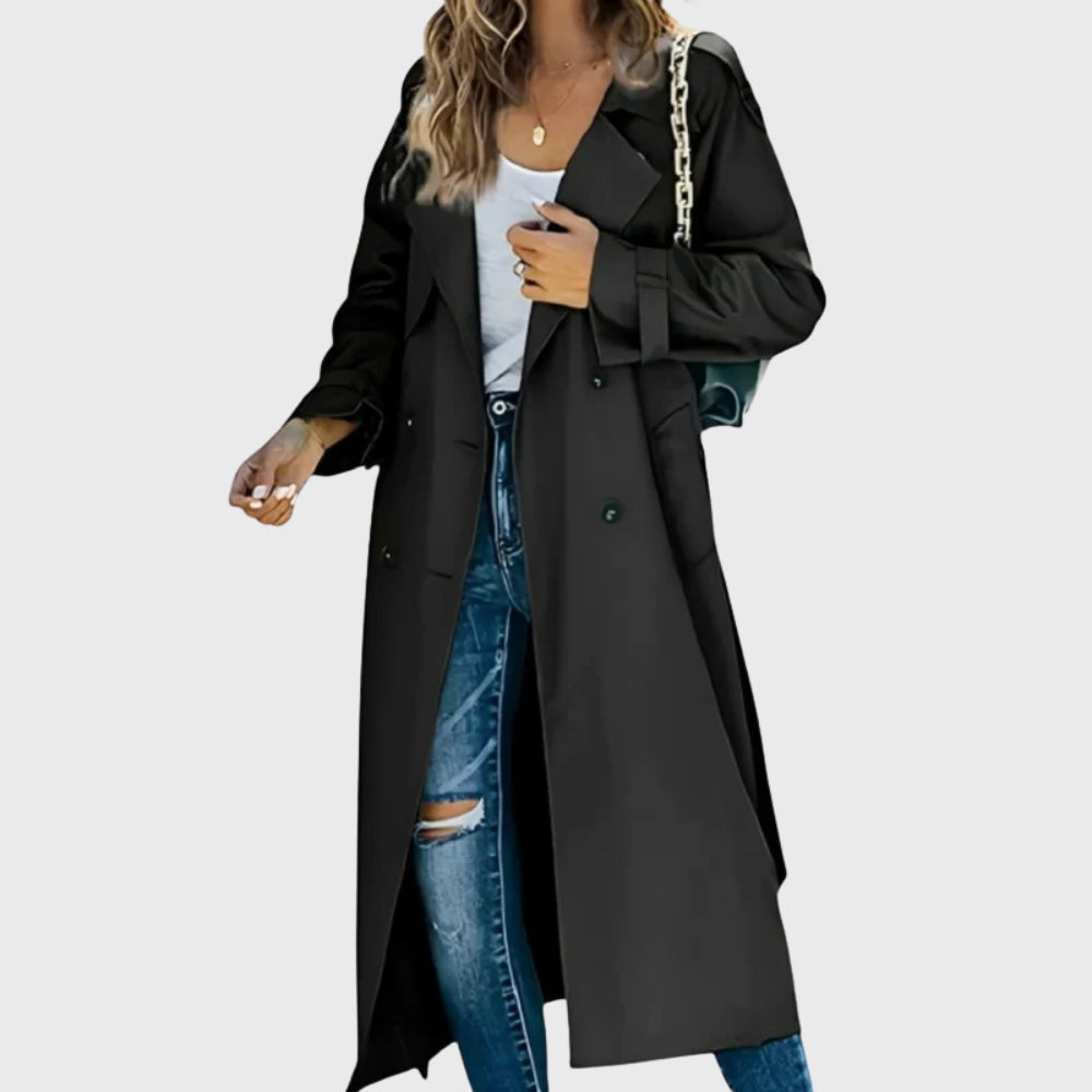 Women’s Coat | Double Breasted Longline Trench