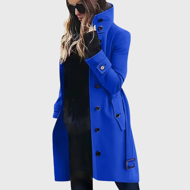 Women’s Coat | Front-Button Stand High Collar