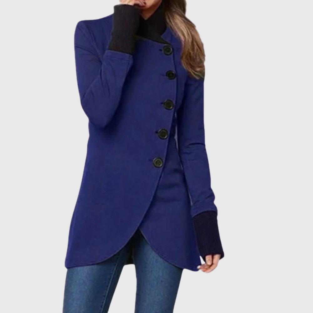 Women’s Coat | Asymmetrical Button Front