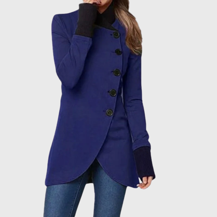 Women’s Coat | Asymmetrical Button Front