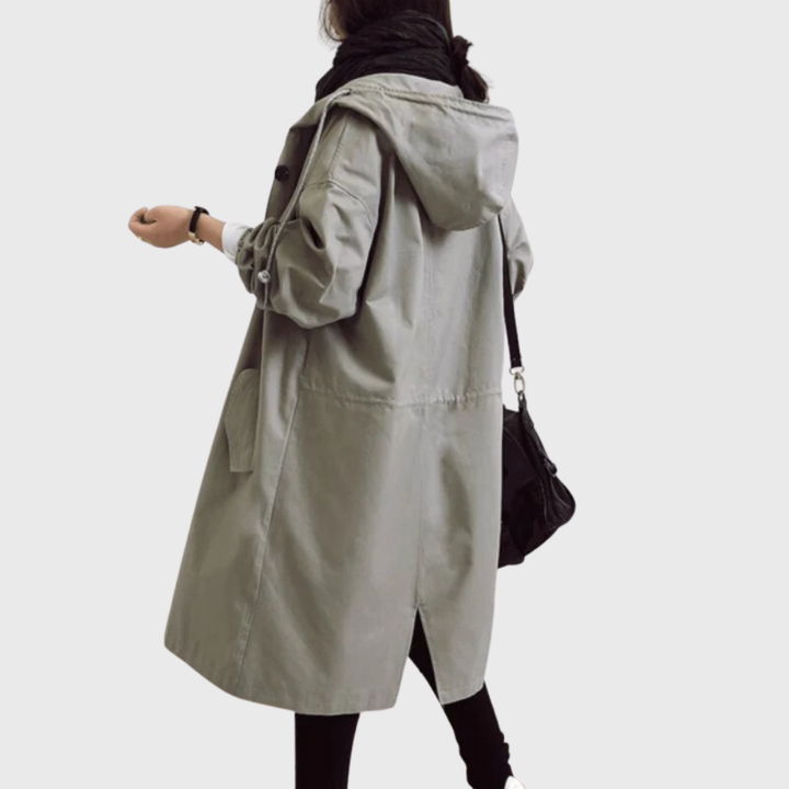 Women’s Coat | Long Hooded Trench