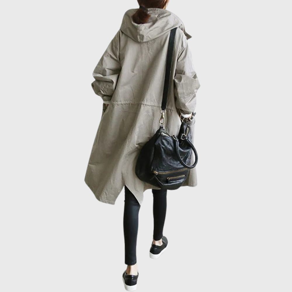 Women’s Coat | Long Hooded Trench