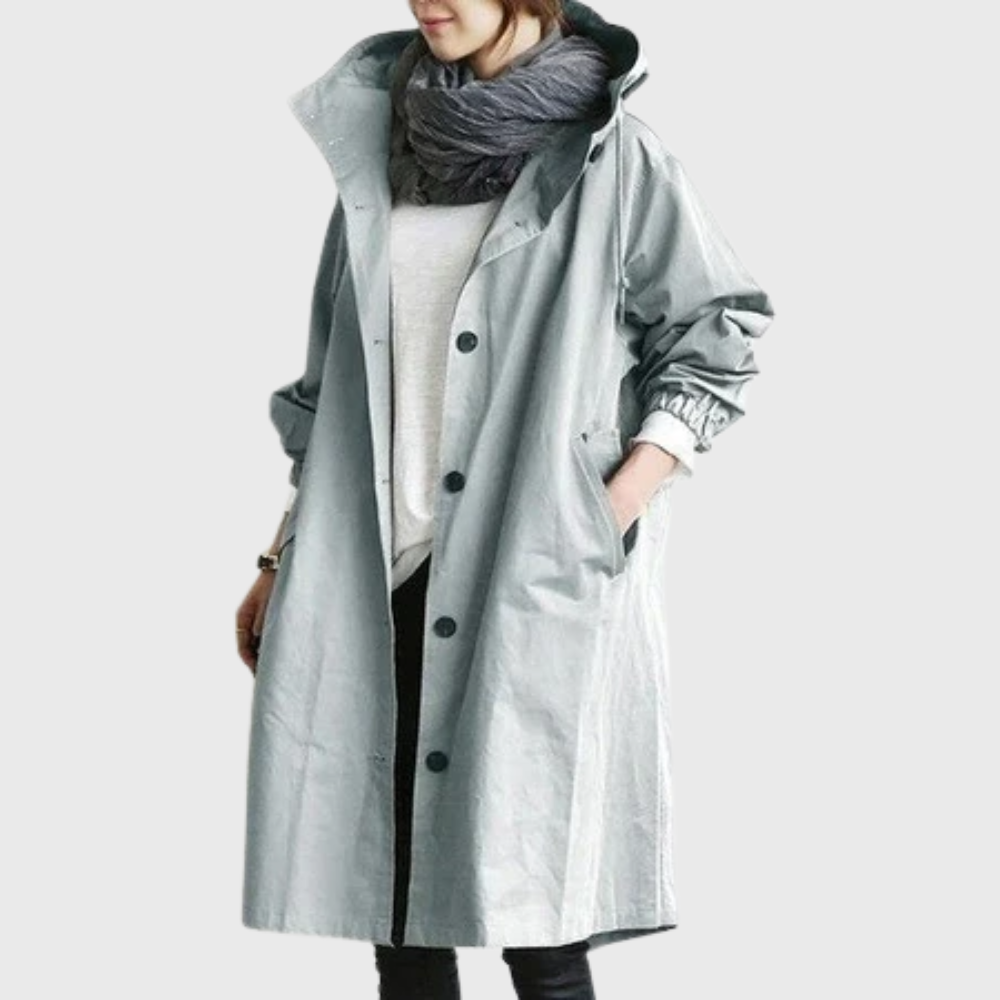 Women’s Coat | Long Hooded Trench