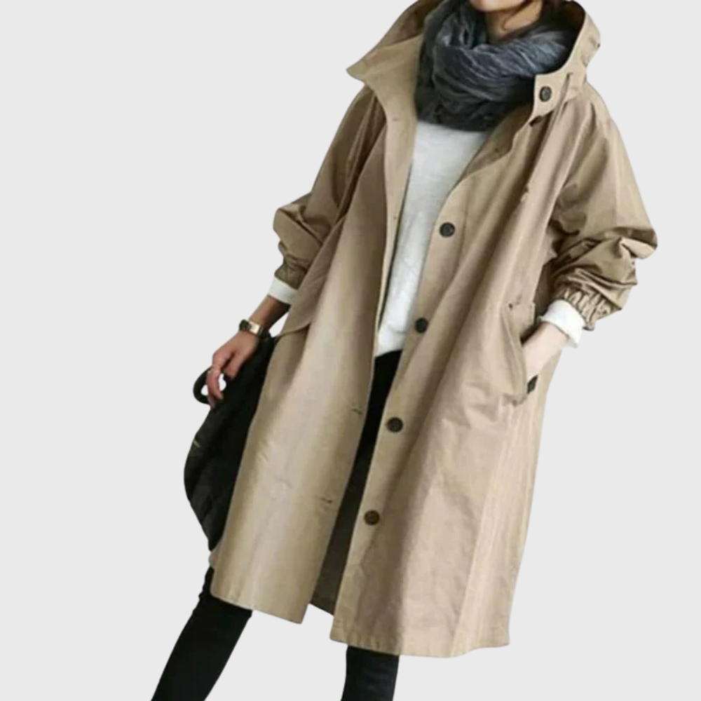 Women’s Coat | Long Hooded Trench