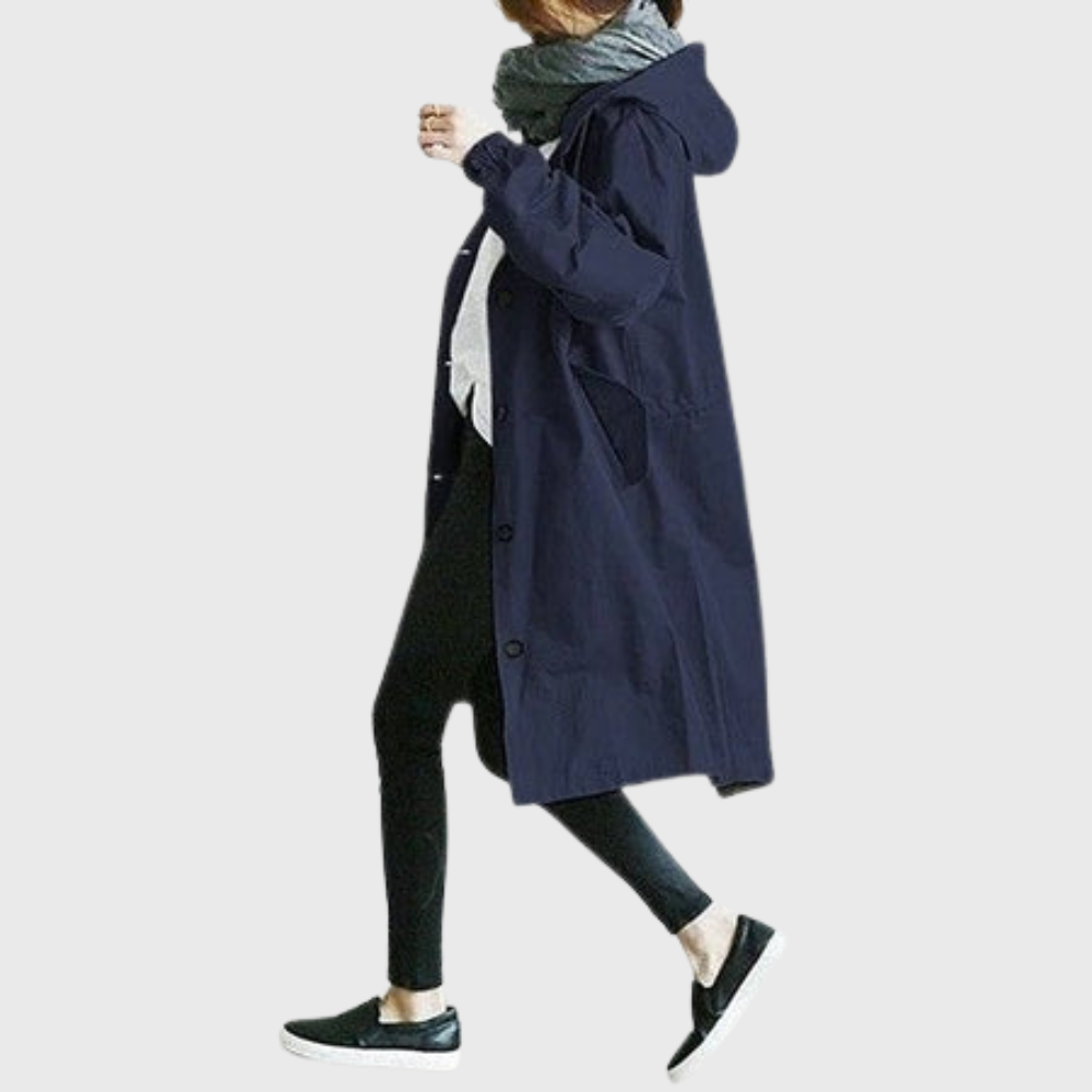 Women’s Coat | Long Hooded Trench