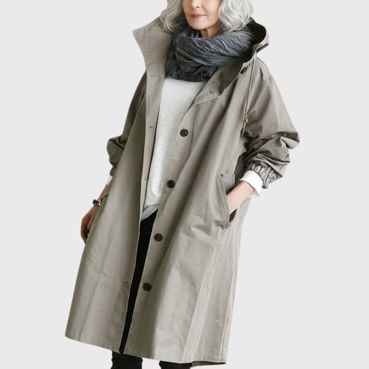 Women’s Coat | Long Hooded Trench