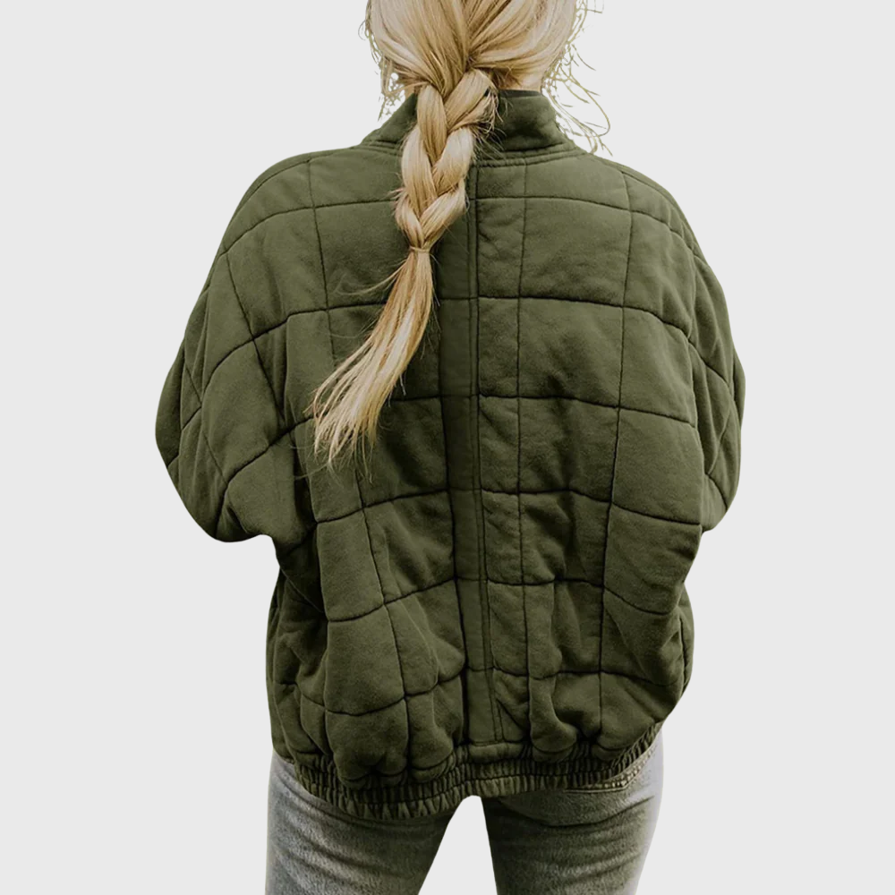 Women’s Jacket | Zip Front Quilted Detail