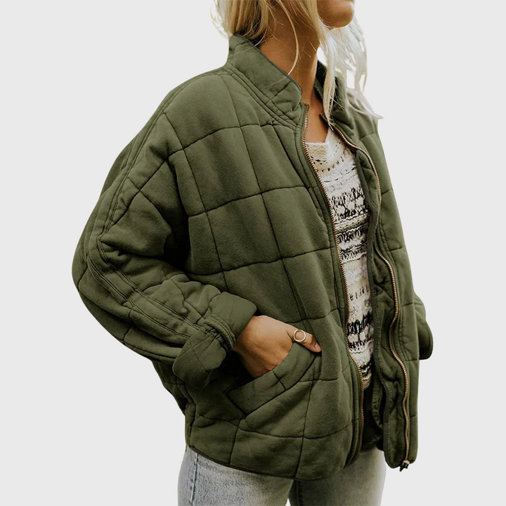 Women’s Jacket | Zip Front Quilted Detail