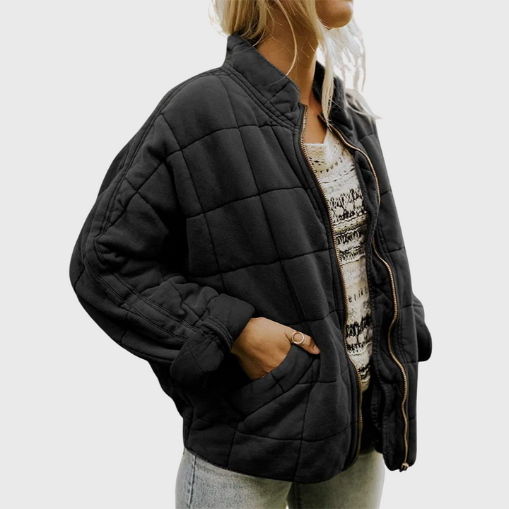 Women’s Jacket | Zip Front Quilted Detail