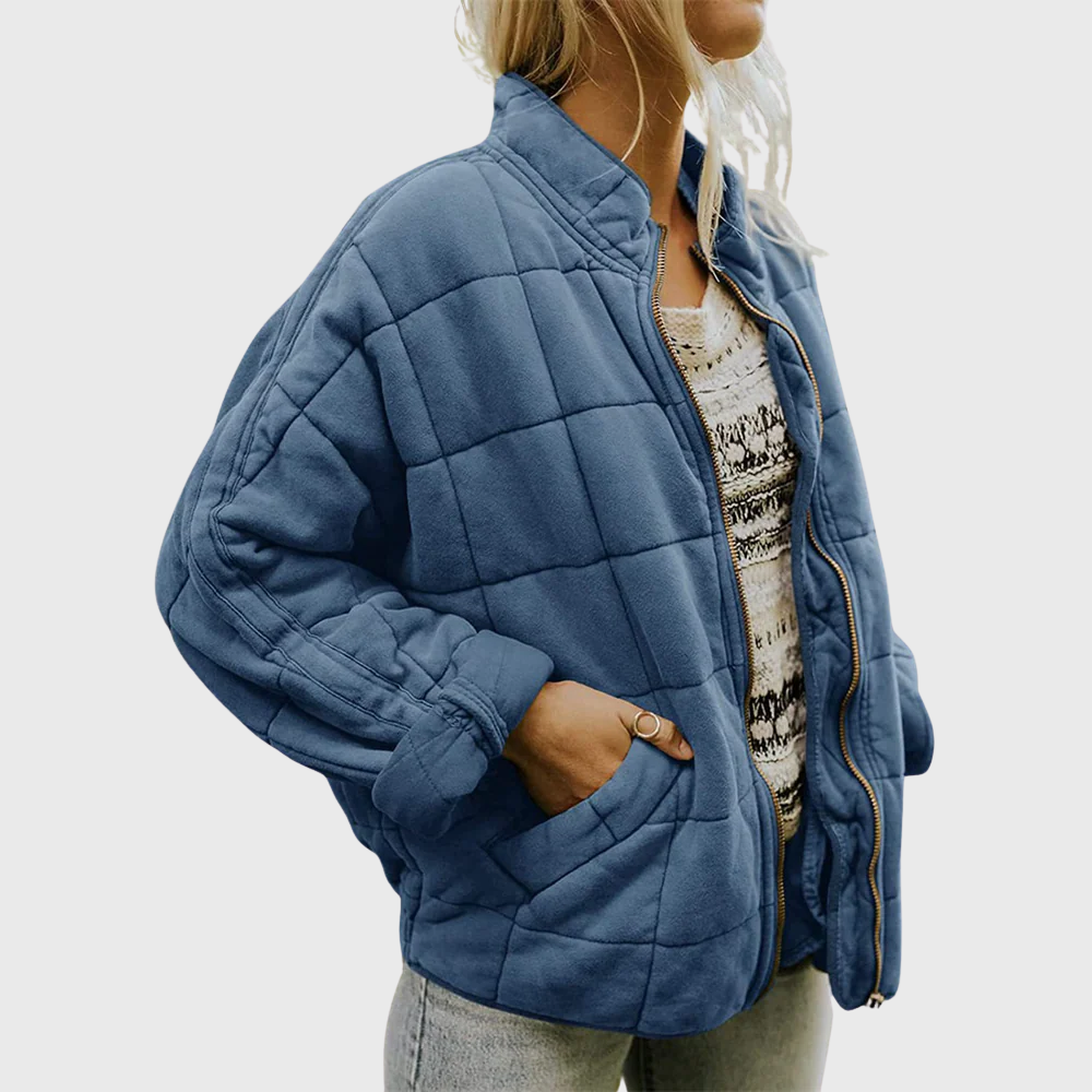 Women’s Jacket | Zip Front Quilted Detail