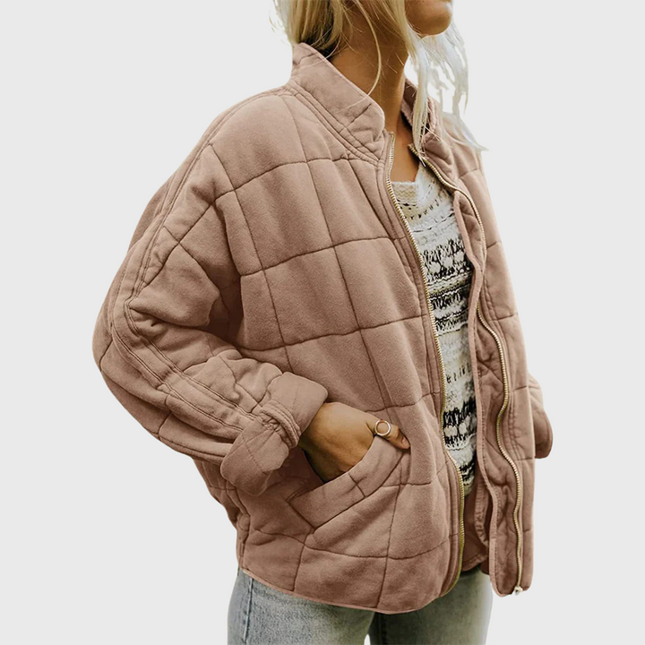 Women’s Jacket | Zip Front Quilted Detail