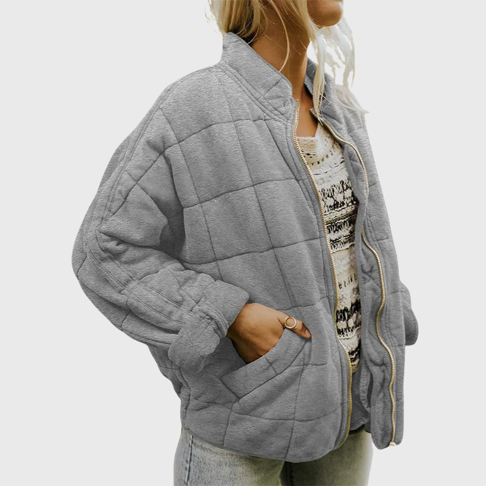 Women’s Jacket | Zip Front Quilted Detail
