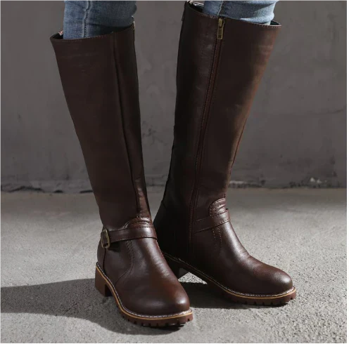Boots For Women | Slip On Buckle Strap