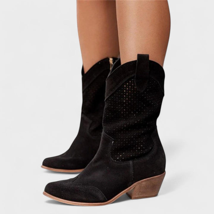 Boots for Women | Block Heel Round Toe