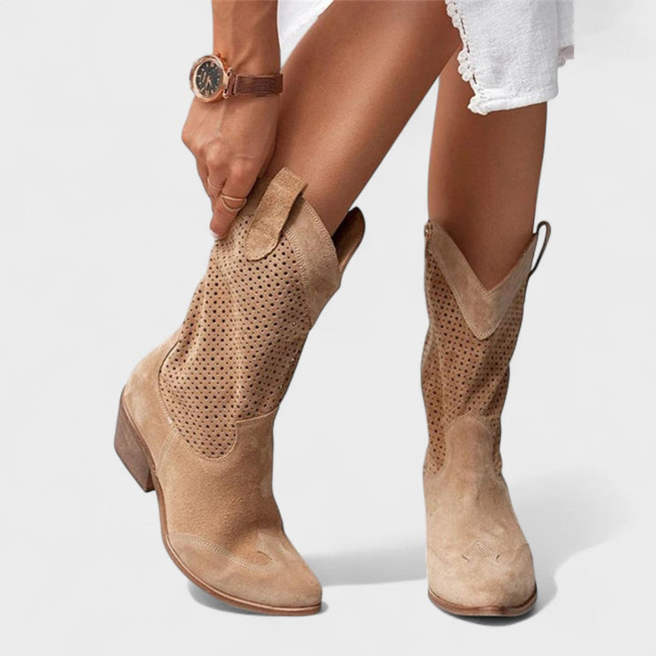 Boots for Women | Block Heel Round Toe