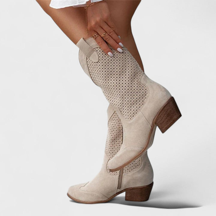 Boots for Women | Block Heel Round Toe