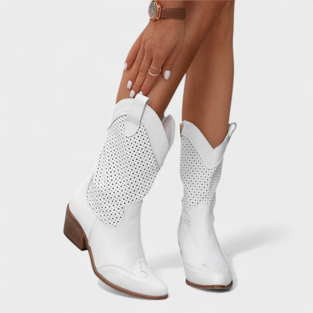 Boots for Women | Block Heel Round Toe