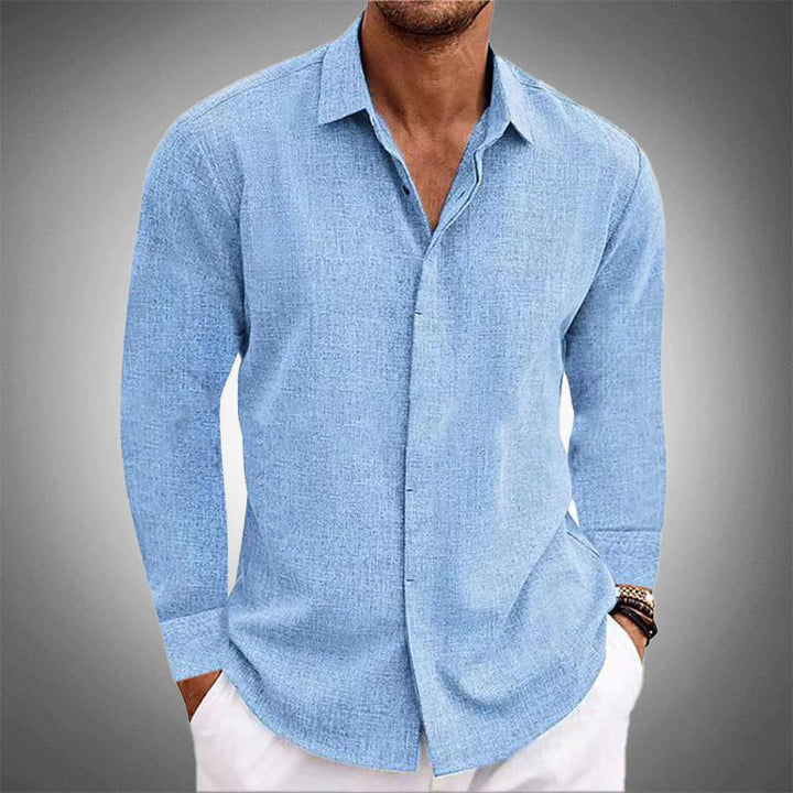 Men’s Long Sleeve Shirt | Button Front Classic Collar