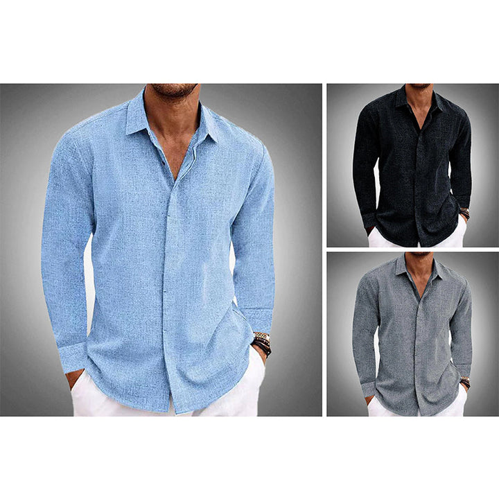Men’s Long Sleeve Shirt | Button Front Classic Collar