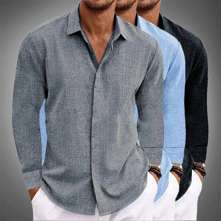 Men’s Long Sleeve Shirt | Button Front Classic Collar