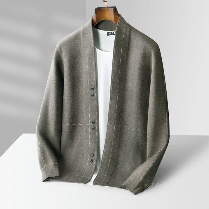 Men’s Cardigan | Open Front Button Detail