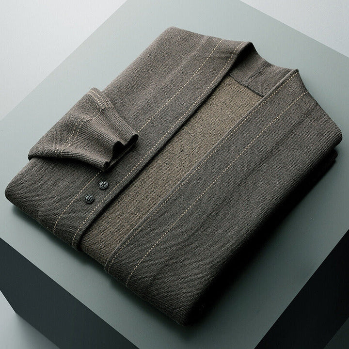 Men’s Cardigan | Open Front Button Detail